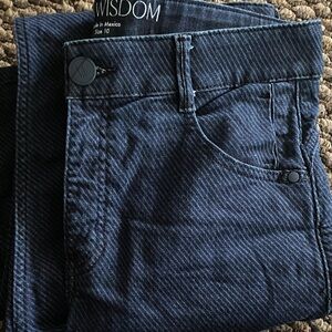 Wit & Wisdom Dark Blue Pinstripe High-Rise Jeans